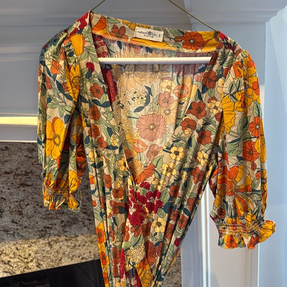 Natural Life size small wrap dress EUC